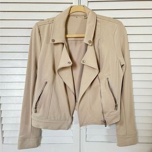 TAHARI Beige full zip up jacket